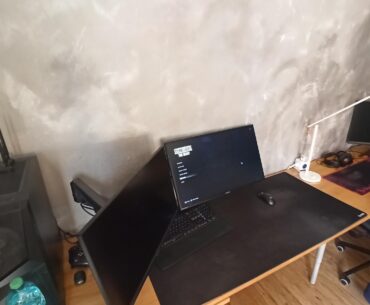 Where should I put a mic stand so it doesn't block my view?