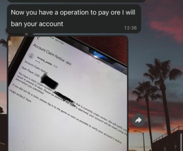 Scammer asking for money
