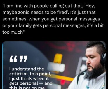 Zonic on criticism/hate in the community