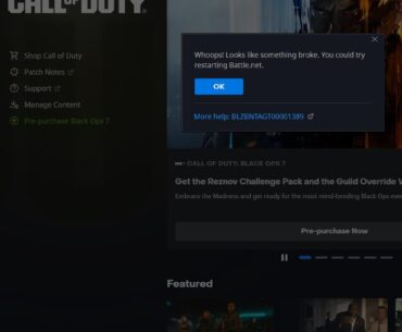 BattleNet Error