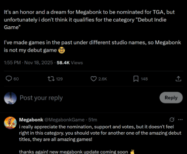 Megabonk withdrawing from TGAs 'Debut Indie Game' due to releasing games before.