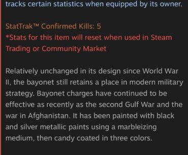 Trading StatTrack FN Fire and Ice Bayonet Marble Fade