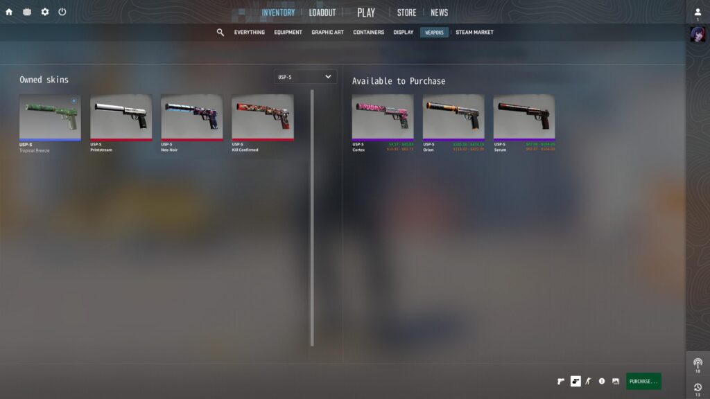 What if you could see all the skins ever released for CS just like in Dota 2?
