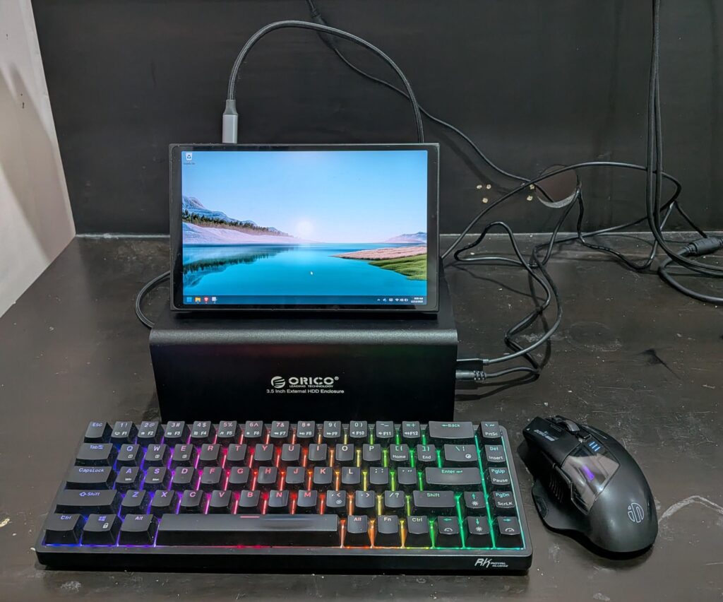 The actual PC is smaller than the peripherals it's connected to.
