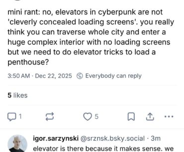 Cyberpunk 2’s creative director says elevators aren’t hidden loading screens