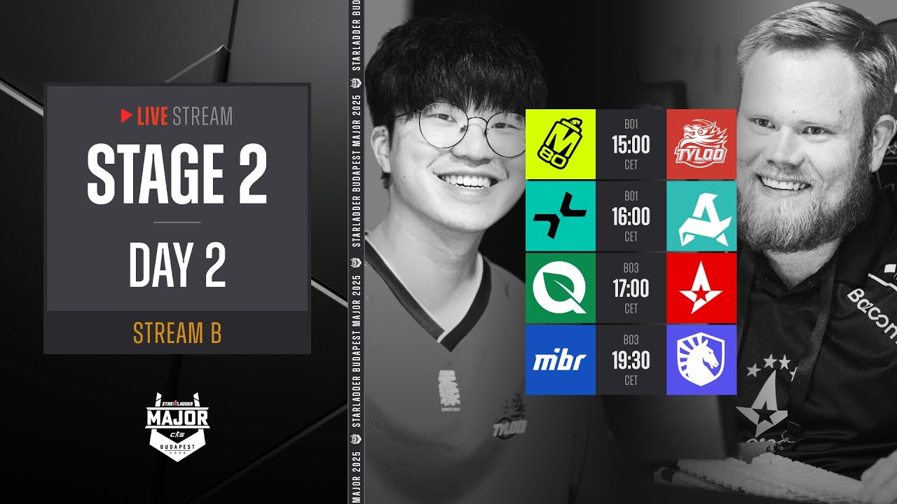 English Stream B | StarLadder Budapest Major 2025 – Stage 2 – Day 2 English Stream B | StarLadder Budapest Major 2025 - Stage 2 - Day 2