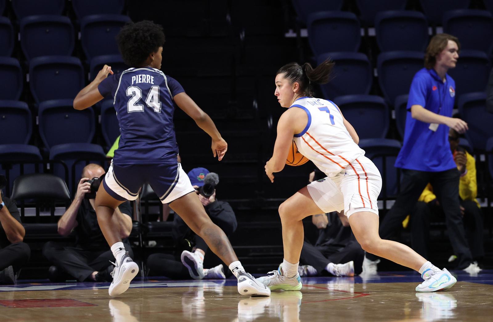 Gators Close Out December with Five Straight Home Games Beginning with Sunday Tilt vs. South Alabama Kelly Rae Finley calls out from the sideline at Florida Atlantic