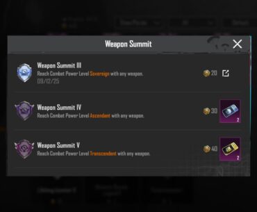 How much points for weapon summit V?
