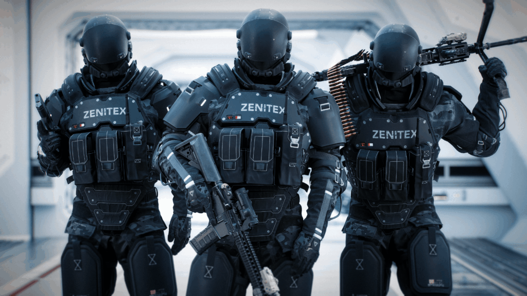 'Zenitex Breacher Unit' - Custom NPC I kitbashed using primarily recolored vanilla and DLC game assets