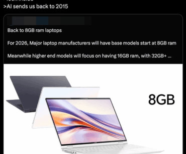 Back to 8GB ram laptops