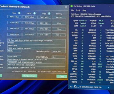 9950X3D overclock, DDR5-6000 CL30-40-40-96 tightened timings