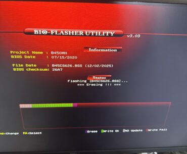 Four hours into Biostar b450mh update