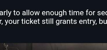 Is it normal nowadays that re-entry to a venue is not allowed?