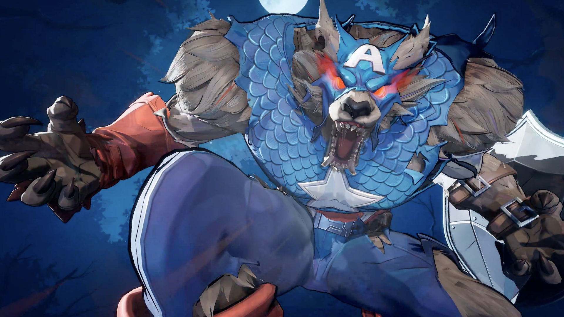 Captain America as a werewolf