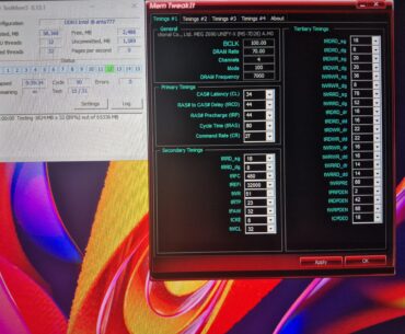 Final Frequency Oc since im board limited. Weak A Dimm slot (z690 issue).