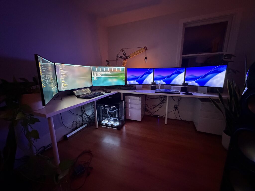 Linux on the left - Mac on the right