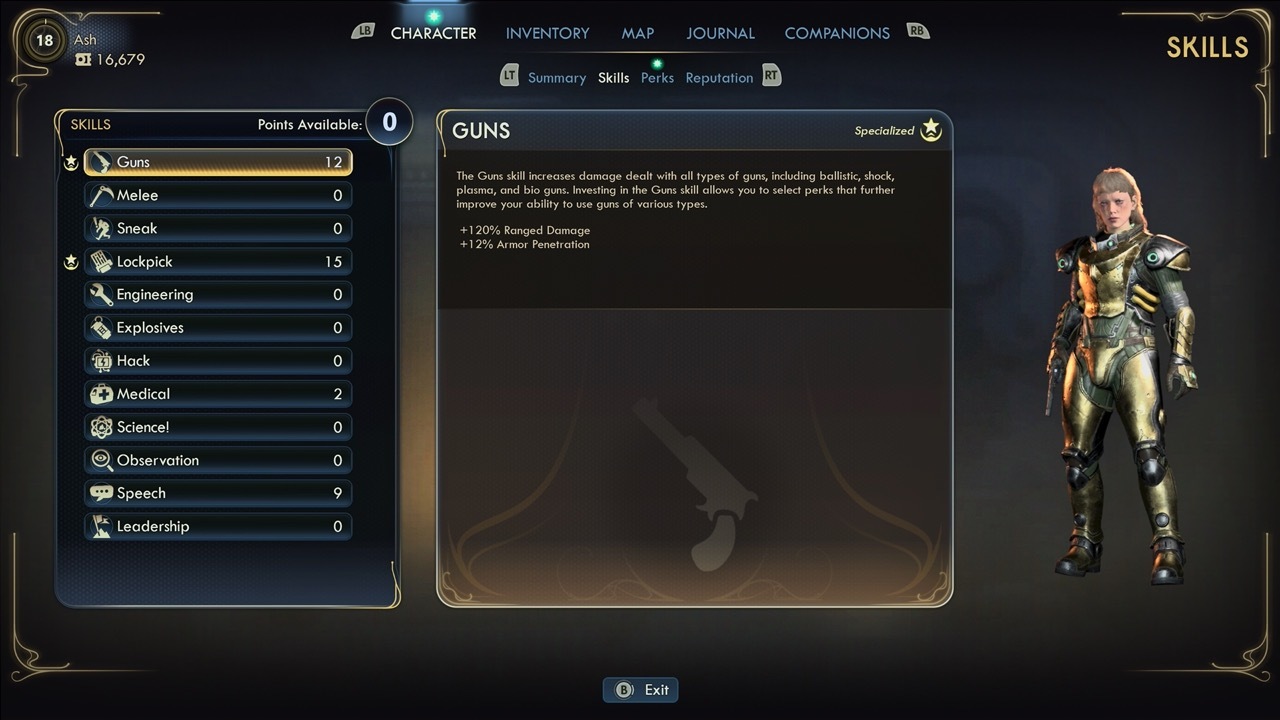 The limited number of skill points in The Outer Worlds 2 means you can only build up a handful of skills.