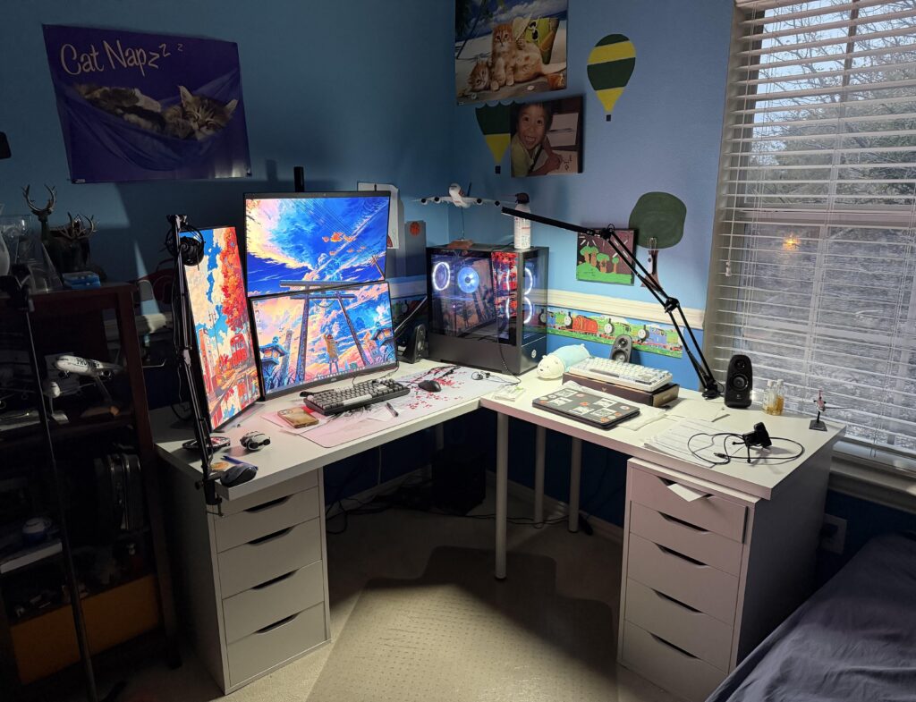 Found a happy spot for my setup as a highschooler