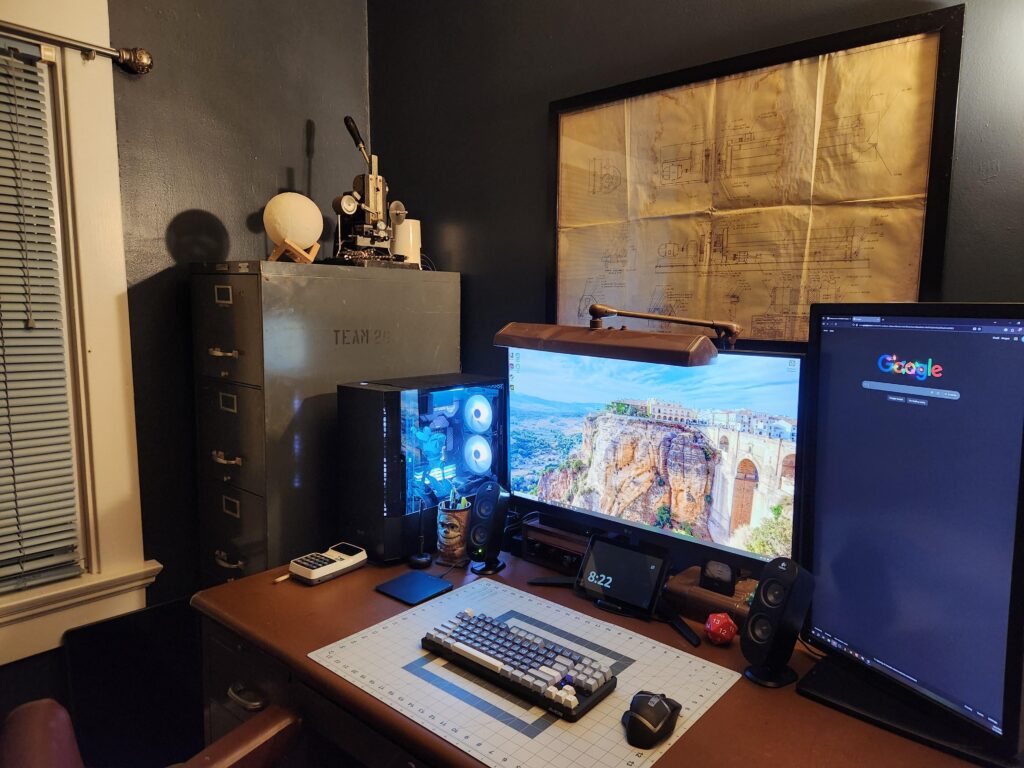 Bought a house recently and finally made some progress on getting my home office setup