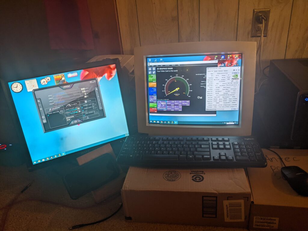 Managed to get a 101 point performance increase by doing a massive overclock on a GT 610