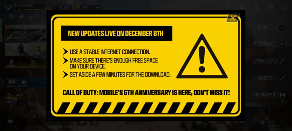 Bro there is warning for new update lol 😆