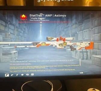 910 was gifted a AWP | Asiimov with the nickname “Vitality Slapper” for the major