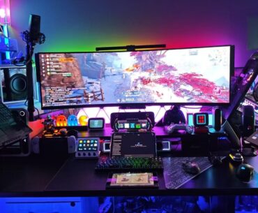 Same desk for work and games, probably too much going on but I love it