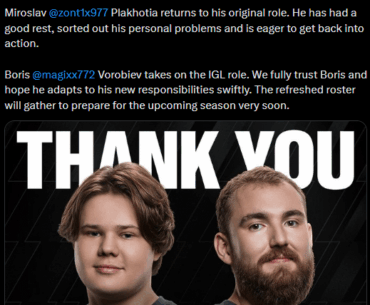 Changes in the Team Spirit roster