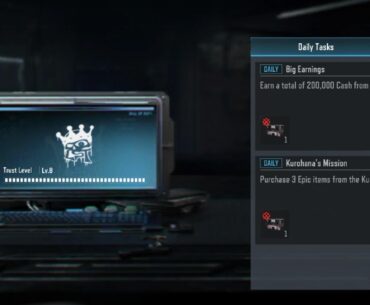 PSA: at maxed level (8) DMZ vendors give daily missions for earning camo crates