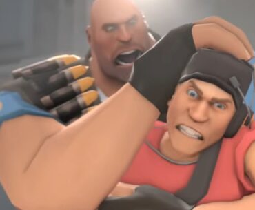The Scout and the Heavy grappling in the Meet the Scout video.
