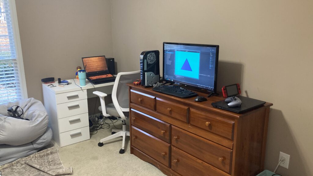 cuck chair battle station with loads of fun stuff to do