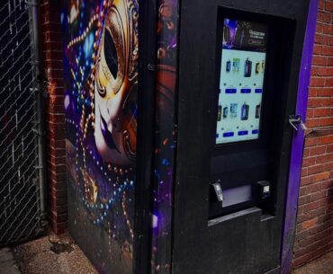 Vape vending machine in Printers Alley, Nashville TN