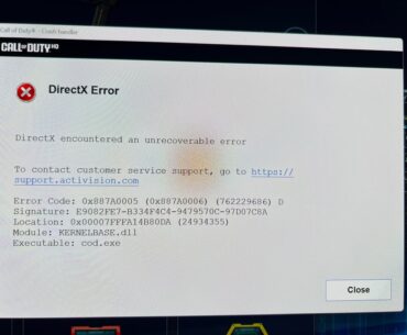 Help Warzone Crash Direct error