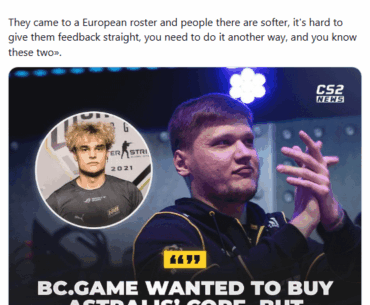 s1mple and electronic rejected by the Astralis core