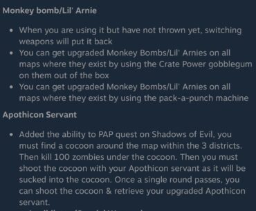 bo3 apothicon servant pap for AAE?
