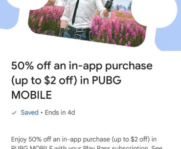 What kind of offer is this? It says 50% off in app purchase, then there is up to $2 😁
