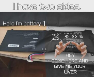 A battery may have two sides.