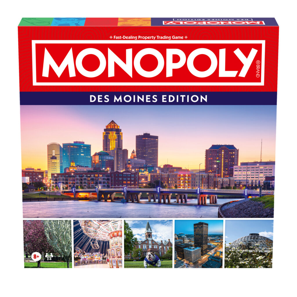 Drake University, Griff II Secure Prime Real Estate on New MONOPOLY: Des Moines Edition Board Game Drake University, Griff II Secure Prime Real Estate on New MONOPOLY: Des Moines Edition Board Game