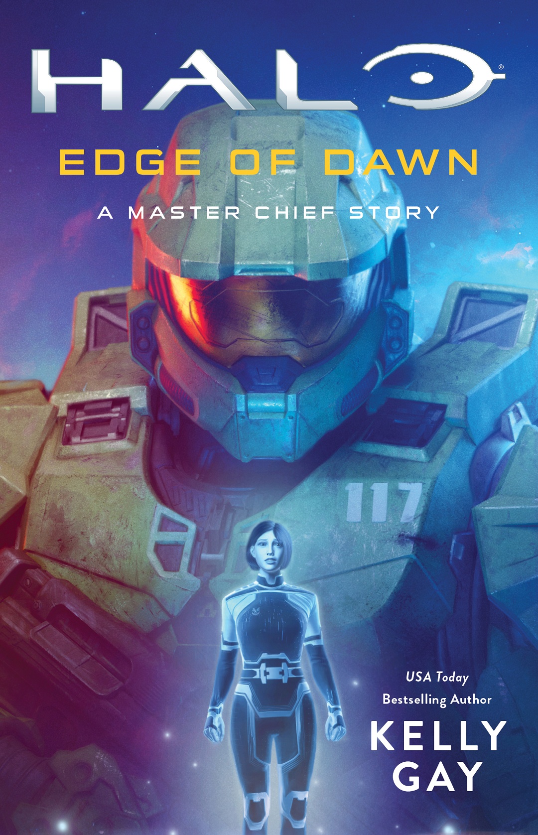 Halo: Edge of Dawn novel cover depicting the Master Chief and the Weapon
