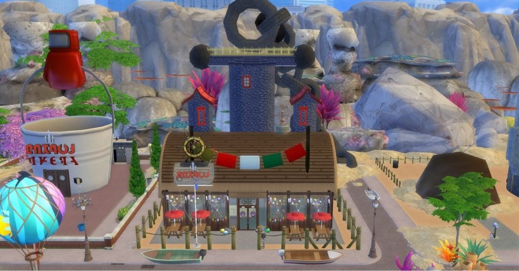 Sims 4 SpongeBob Save File - The Krusty Crab and Anchor House
