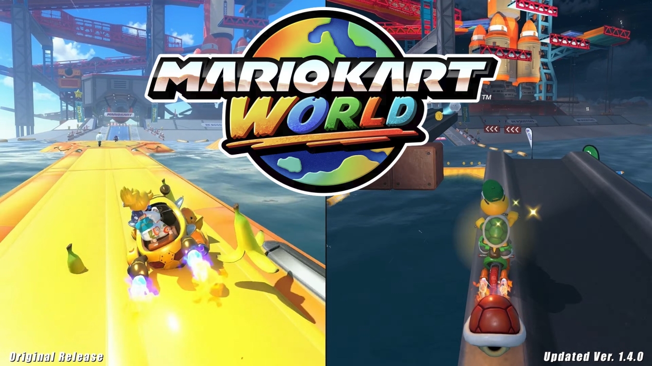 Mario Kart World redesigned tracks comparison following update Mario Kart World redesigned tracks comparison following update
