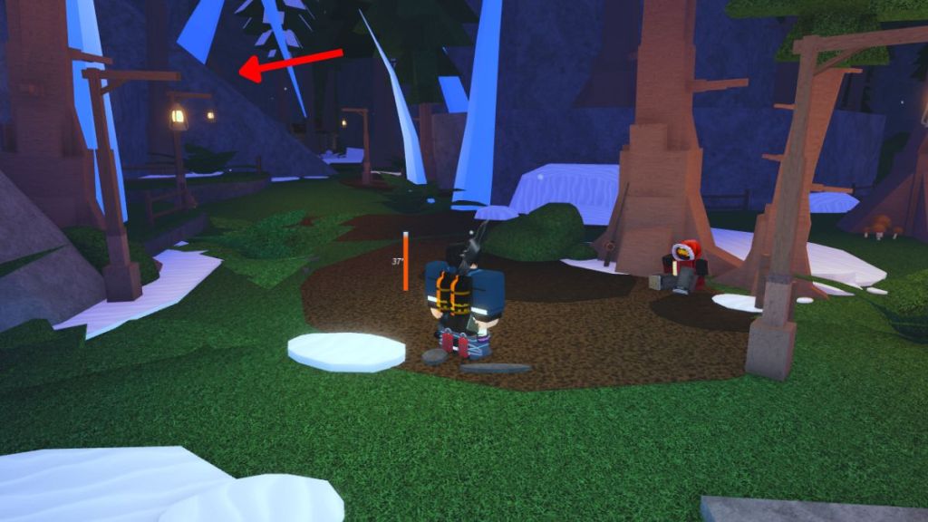 Road to Crystal Fissure in Fisch