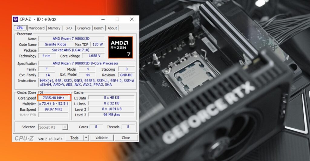 Colorful claims Ryzen 7 9800X3D OC world record with 7335 MHz clock