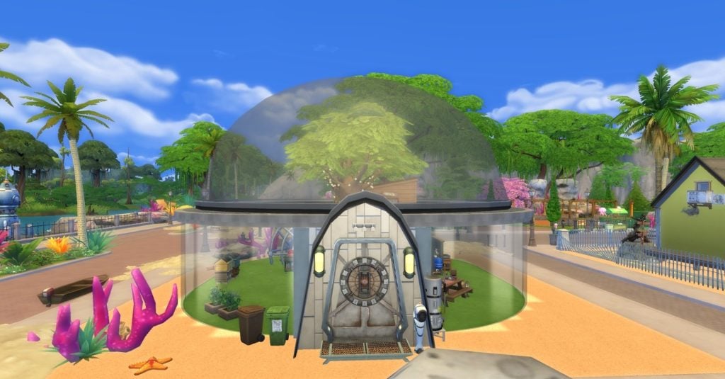 Sims 4 SpongeBob Save File - Sandys TreeDome Rocket and Goo Lagoon