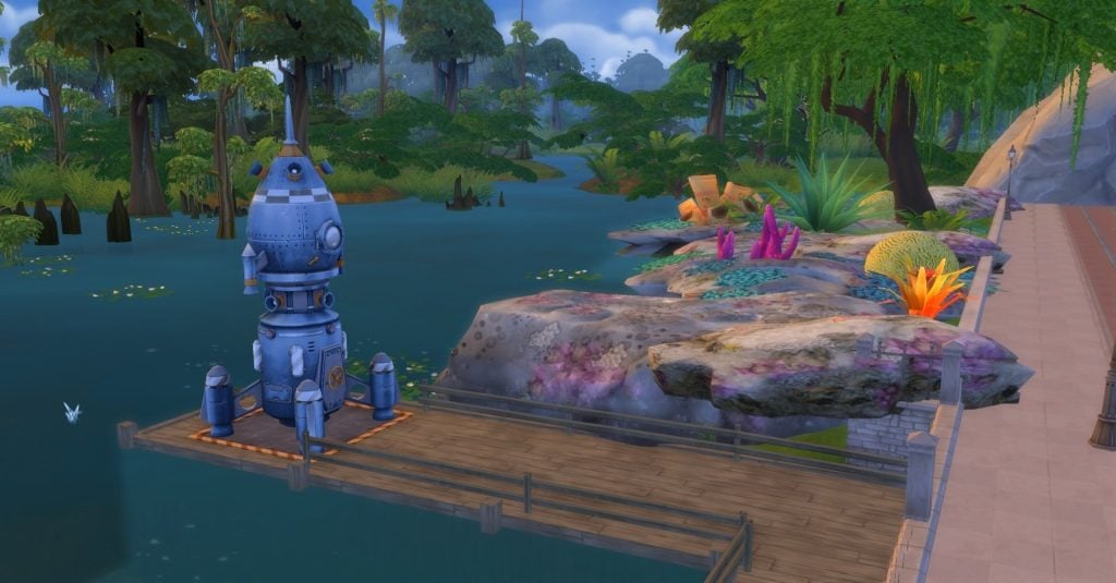Sims 4 SpongeBob Save File - Sandys TreeDome Rocket and Goo Lagoon