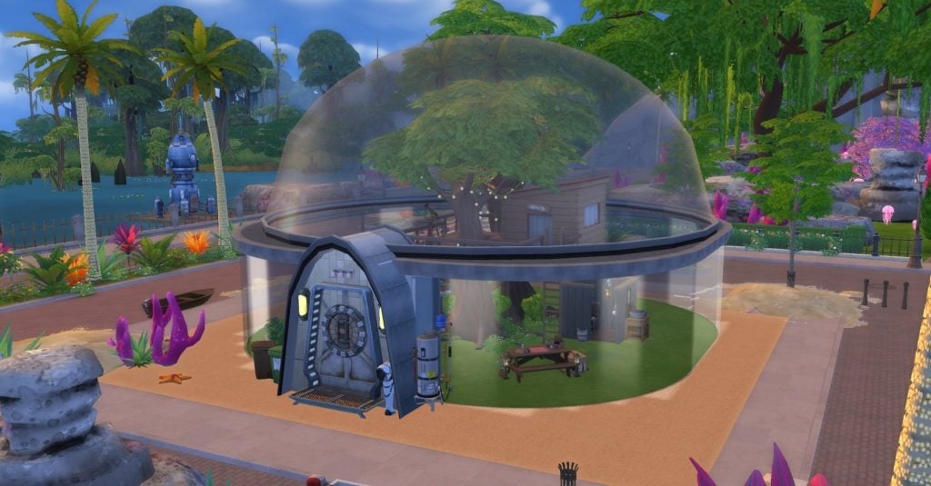 Sims 4 SpongeBob Save File - Sandys TreeDome Rocket and Goo Lagoon