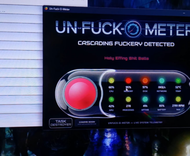 I built a system monitor that insults you for inefficiency. High tech, low tolerance.