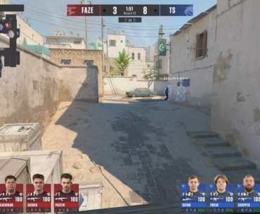 donk AWP ace to end the half against FaZe on Dust2