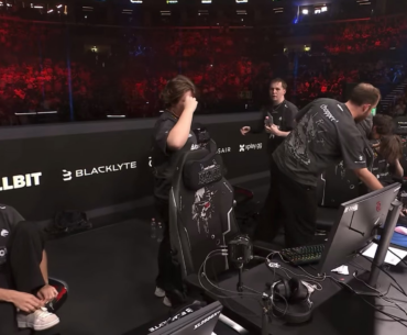 Donk crashing out after Map 1 vs Vitality