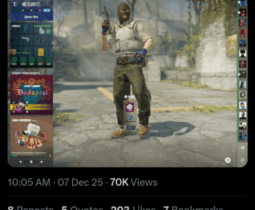 Professional CS2 player for OG is VAClive'd